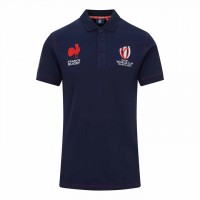 France RWC Adult Cotton Navy Rugby Polo 2023-24