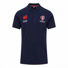 France RWC Adult Cotton Navy Rugby Polo 2023-24