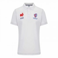 France RWC Adult Cotton White Rugby Polo 2023-24