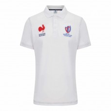 France RWC Adult Cotton White Rugby Polo 2023-24