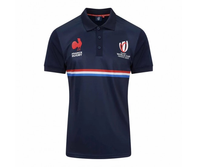 France RWC Mens Polyester Rugby Polo 2023-24
