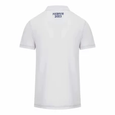 FFR XV RWC Mens Cotton White Rugby Polo 2023